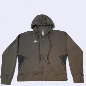 Adidas Grey Zip Up Hoodie Size Medium